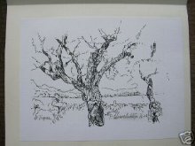 Einfarbige Lithografie